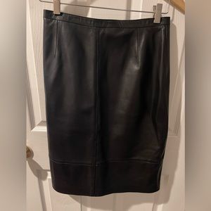 Escada Leather Black Shirt Size 38